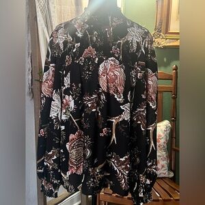 Elegant Black and Brown Blouse